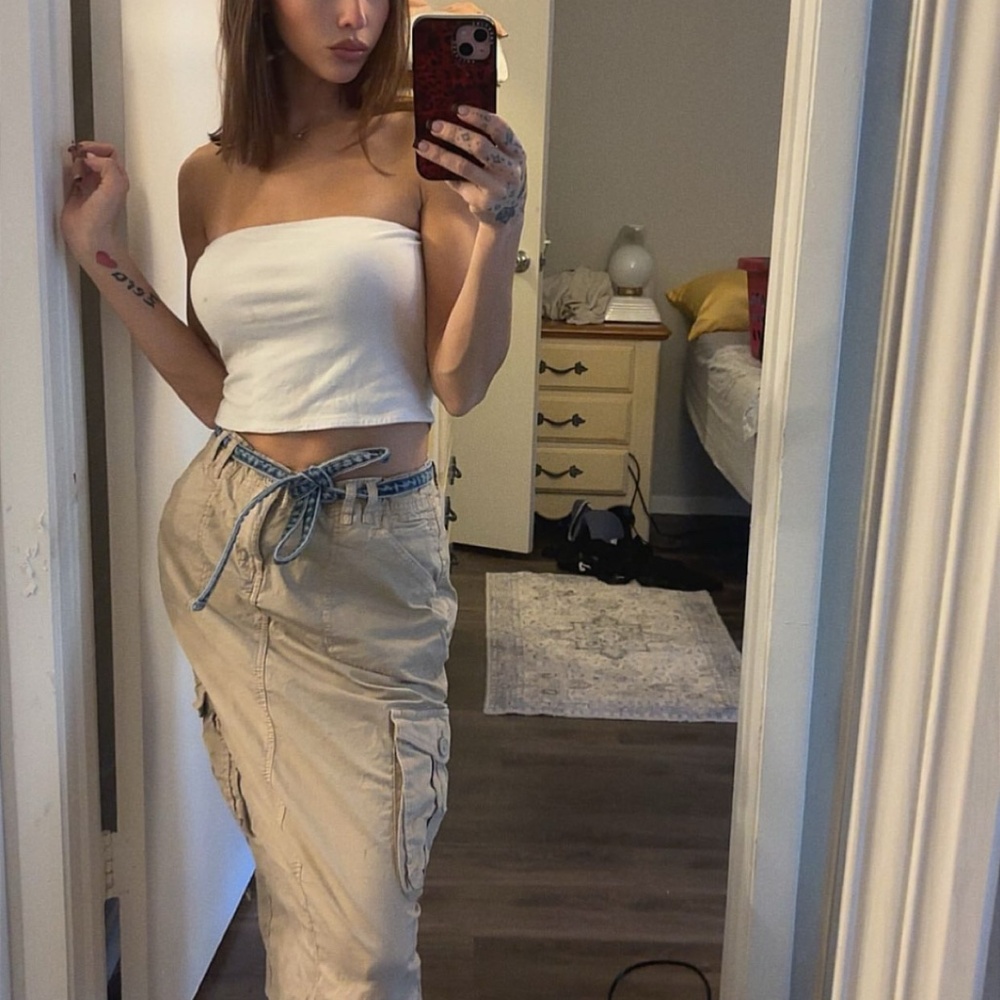 Garage Maxi Skirt Khaki